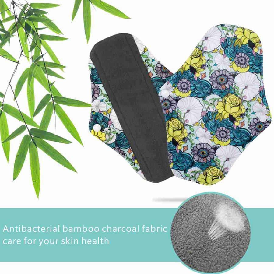Washable Aunt Towel Pad, Bamboo Charcoal Sanitary Pad, Menstrual Period Aunt Towel, Sanitary Napkin, Washed And Reused Sanitary Napkin,Sanitary Napkins, Daily Sanitary Napkins, Night Sanitary Napkins, Pads, Aunt Napkins,Reusable Sanitary Napkins, Bamboo Charcoal Stitching Washable Sanitary Pads, Menstrual Period Aunt Towel, Pads, Maternity Sanitary Napkins