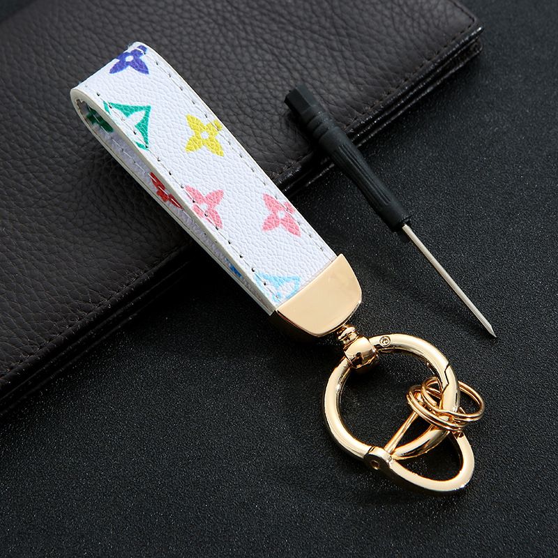 New PU Leather Mouse Keychain Female Fashion Tassel Hair Ball Wild Bag Pendant