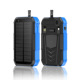 40000 mAh solar powered hand crank charger with built-in cable wireless charging PD 22.5W fast charging mobile power bank
blue