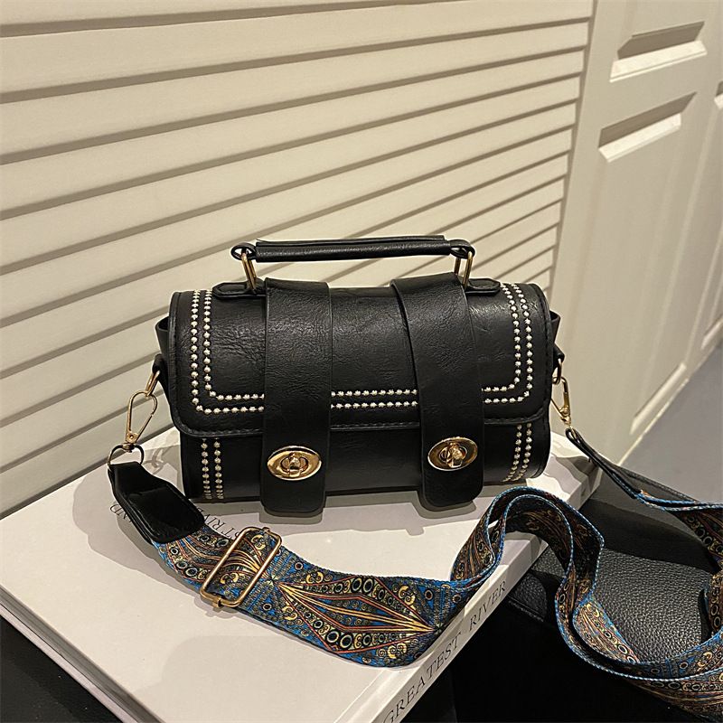 Niche Vintage Cylinder Boston Bag for Women, Trendy Versatile Handbag, Fashion Crossbody & Top‑Handle Purse for Daily Shopping Travel
