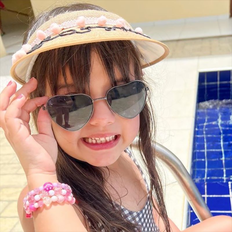 5502 Children's New Cute Love Sunglasses UV Blocking Sunglasses