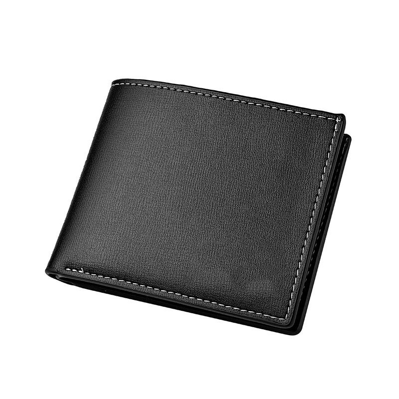 069-1 men's wallet vintage business card wallet, boy's ultra thin short wallet leather credit card holder