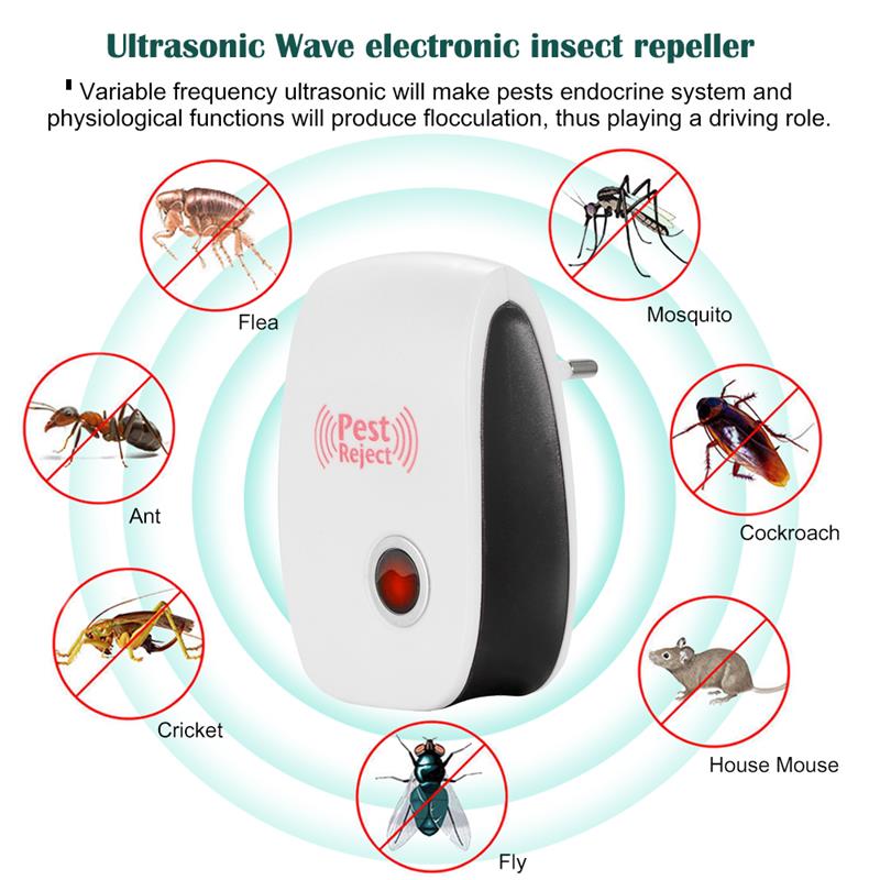 1Pcs Pest Reject Ultrasound Mouse Cockroach Repeller Device Insect Rats Spiders Mosquito Killer Pest Control Household Pest