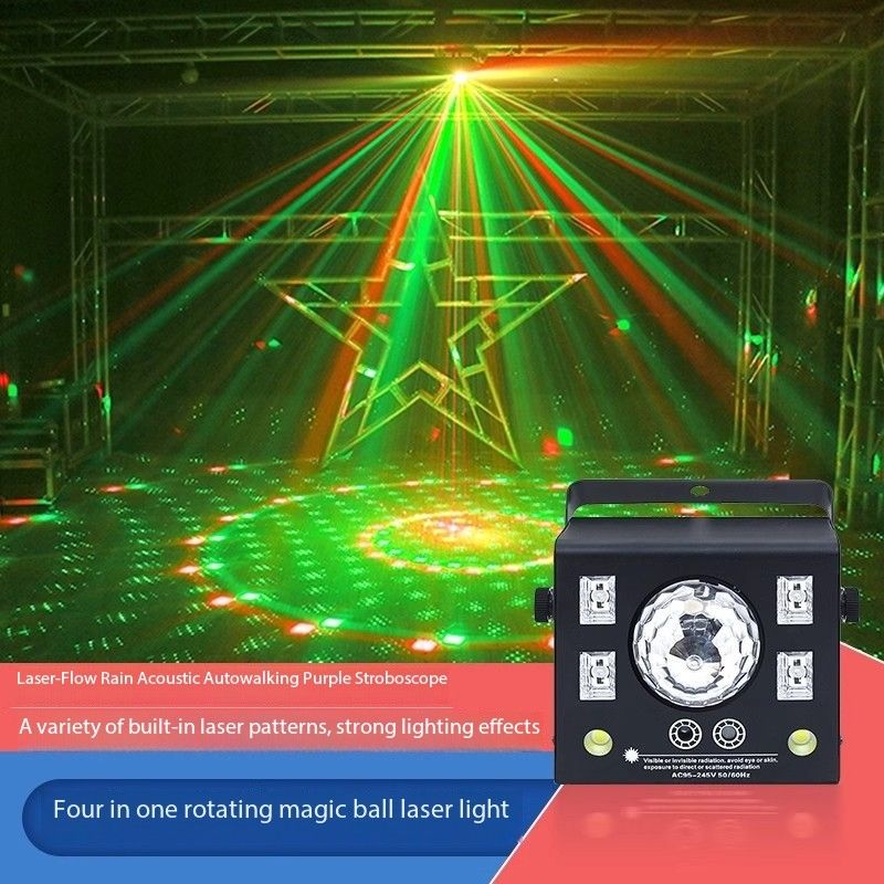 Party Lights Dj Disco Lights, Strobe Stage Light Sound Activated Laser Llights Projector with Remote Control for Parties Bar Birthday Wedding Holiday Event Live Show Xmas Decorations Lights