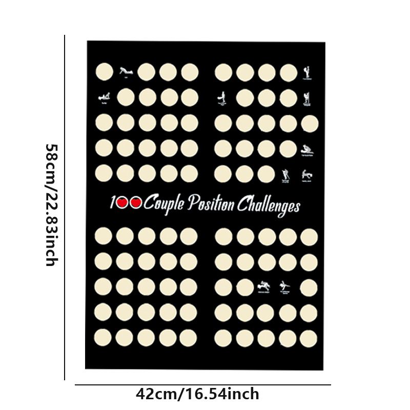 Valentine's Day Scratch-off: 100 Couple Poses Challenge Scratch-off, 100 Sex Games Challenge Scratch-off