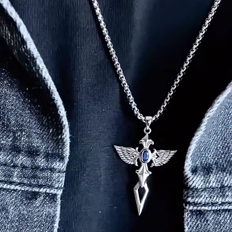 Stainless steel cross pendant necklace free shipping men boy Hip hop necklace