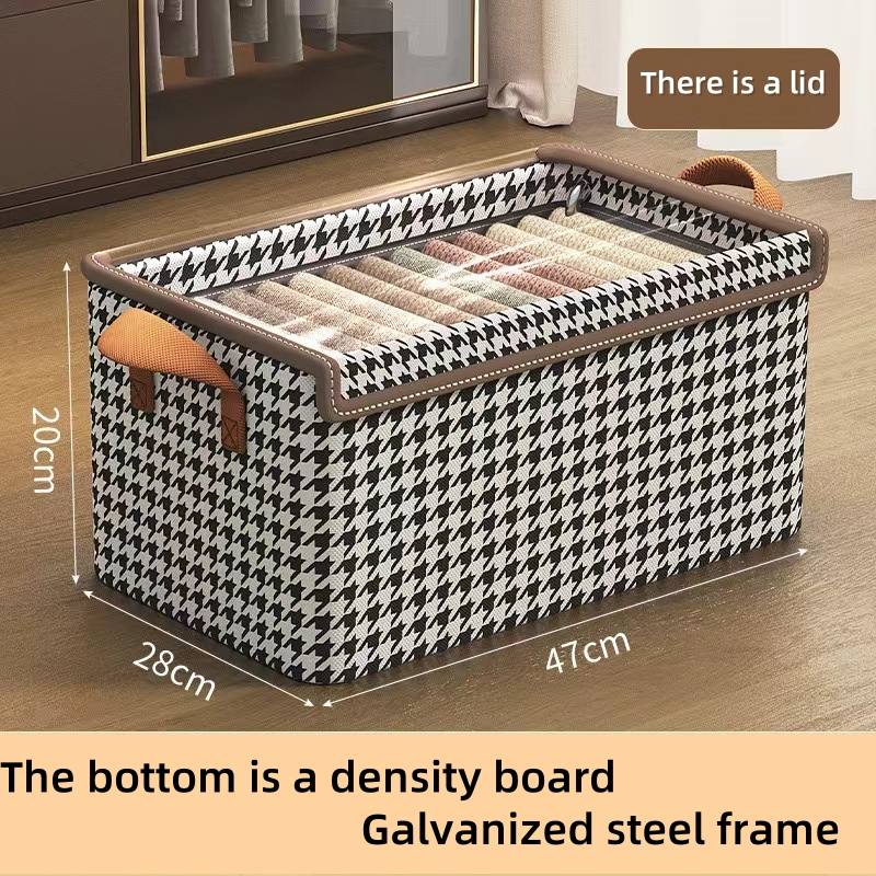 Storage Baskets，Steel frame storage basket，high-capacity，Can be folded，Waterproof, breathable，Mold proof，moisture-proof，