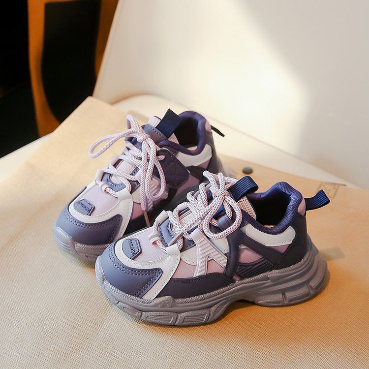 Girl Daddy shoes 2024 autumn new children's shoes breathable sports shoes YQ-289WANG1