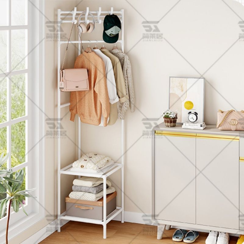 Bedroom clothes rack, hanger, shoe rack, integrated storage rack, storage rack, coat rack