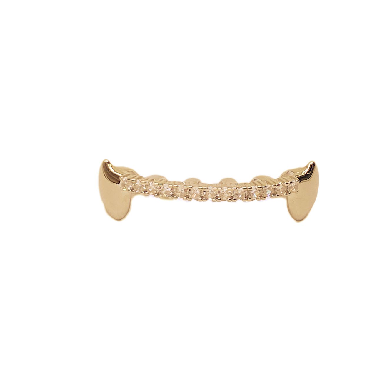 Zirconium-inlaid decorative braces TeethGrillz electroplated braces cool lower teeth Tooth Grillz hip-hop teeth grillz