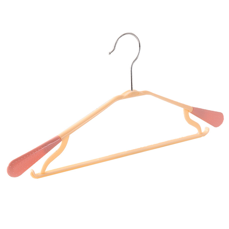 B2-180613 10 pcs/Set Plastic Clothes Hangers for Adult Non-slip Shoulder Design Non-trace Clothing Hanging
