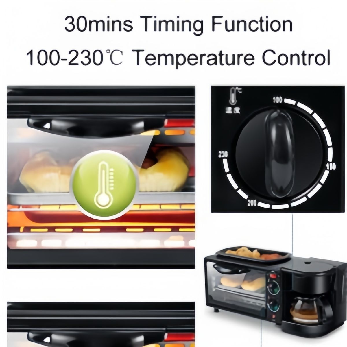 Multifunctional Digital Air Fryer+ Rotisserie, Dehydrator, Convection Oven,Breakfast Machine with Coffee Maker 17 Touch Screen Presets Fry, Roast, Dehydrate, Bake, XL 10L Family Size, Auto Shutoff, Large Easy-View Window, Black
