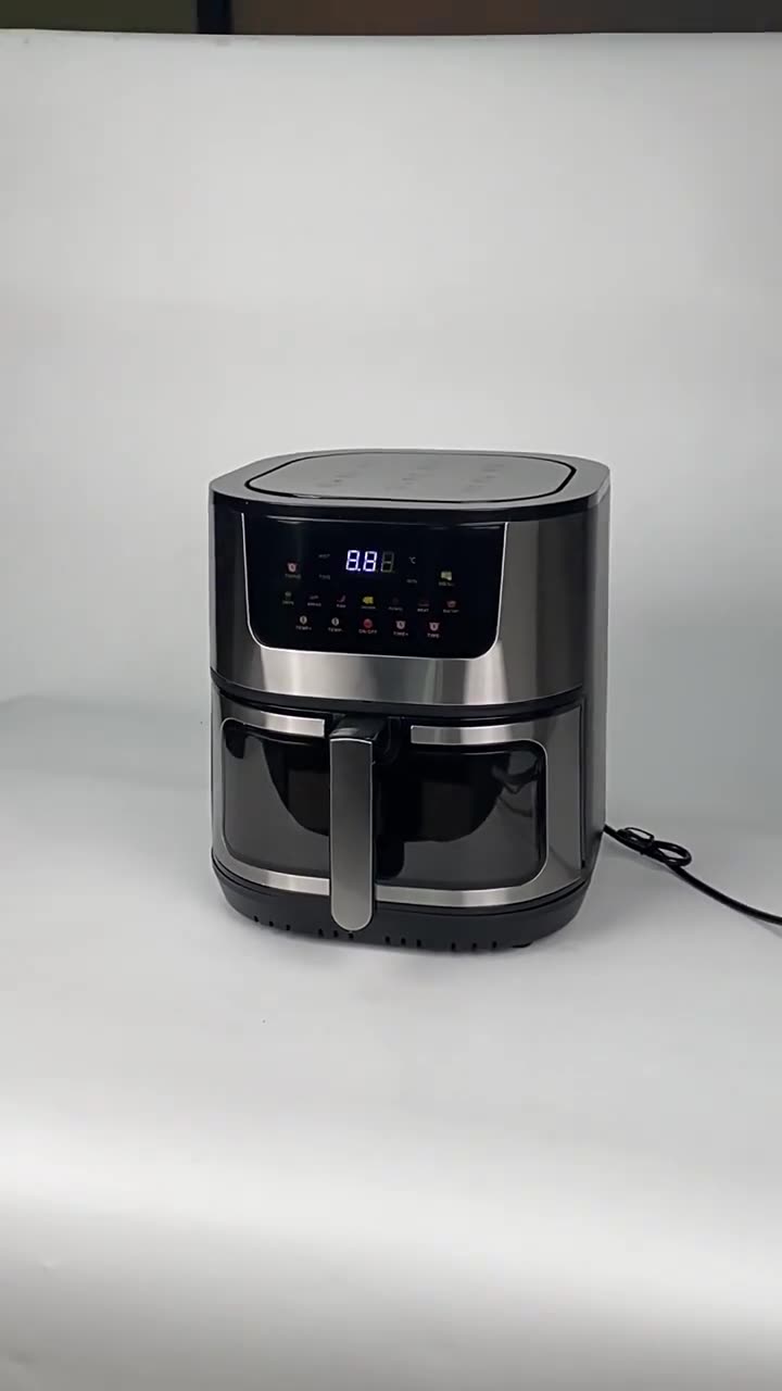 15L Commercial Air Fryer Large Capacity Multi-function Air Fryer Stainless Steel Visual Household Electric Fryer