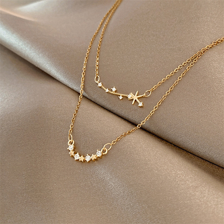 Dropship Dainty Layered Initial Necklaces For Women, 14K Gold Plated  Paperclip Chain Necklace Simple Cute Hexagon Letter Pendant Initial Choker  Necklace Gold Layered Necklaces For Women to Sell Online at a Lower