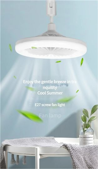 E27 fan lamp shaking head remote control aromatherapy bedroom living room lamp screw mouth dimmable home ceiling fan lamp Fan Light,Light fan