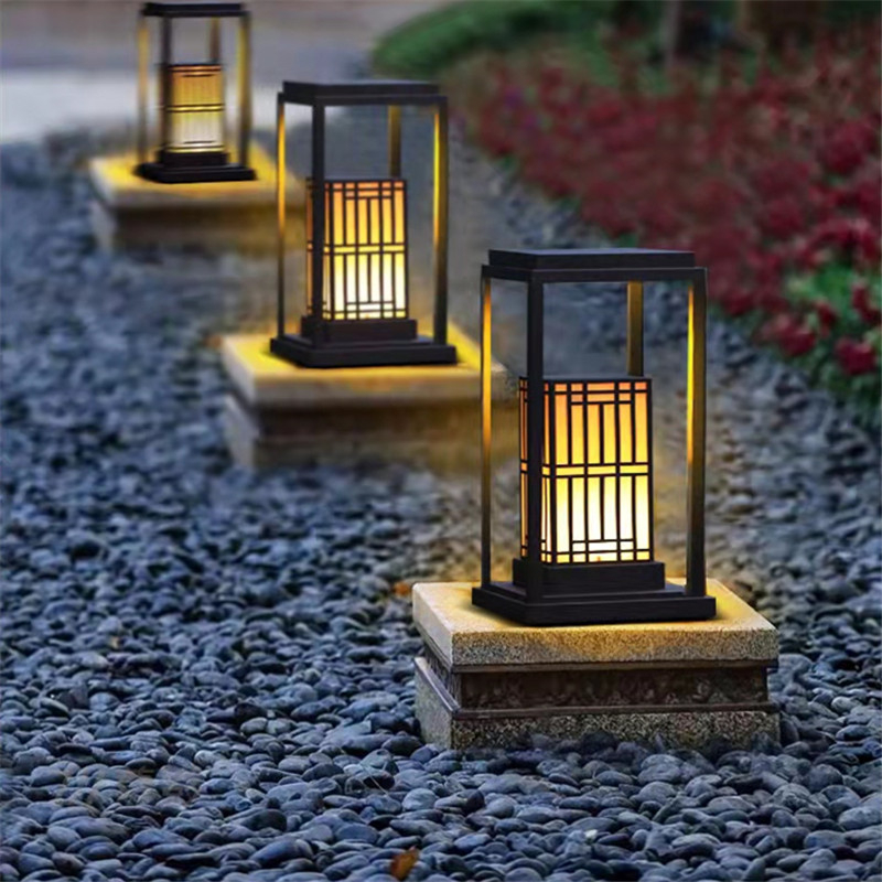OUFULA Outdoor Classical LED Portable Lighting Waterproof IP65 Decorative for Garden LED Solar Lawn Light