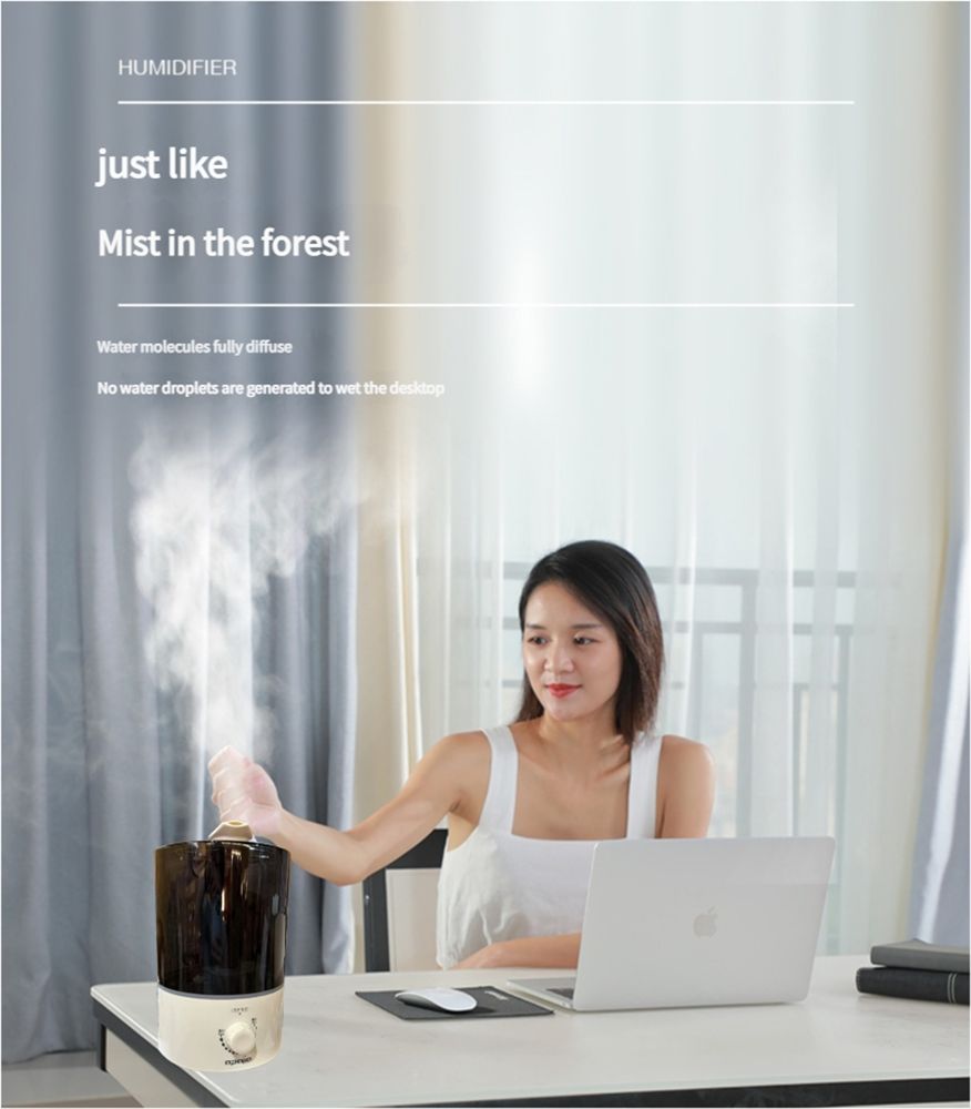 Apajia bedroom humidifier large purification humidifier large capacity spray cloud antibacterial intelligent humidification air purifier