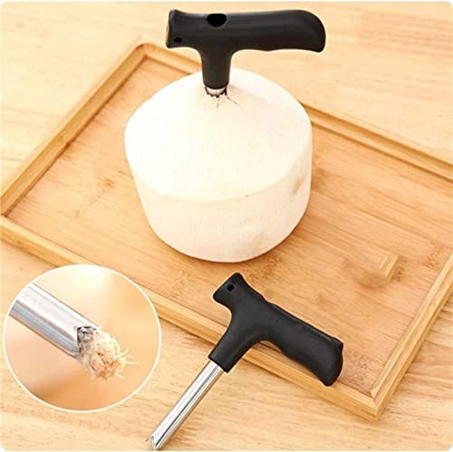 Coconut Opening Tool,Stainless Steel Punch Tap Knife Opener for Fresh Coconut Water,Easy & Convenient Straw Hole Maker