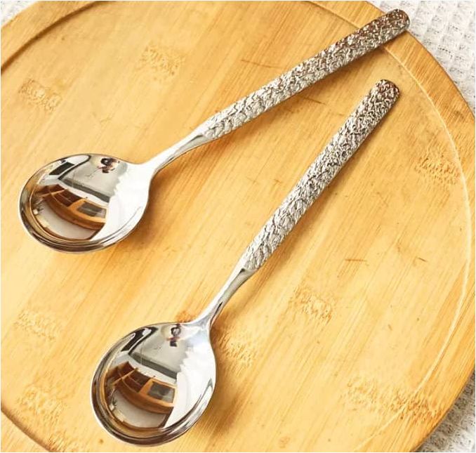  Portable travel student spoon - stainless steel flatware  