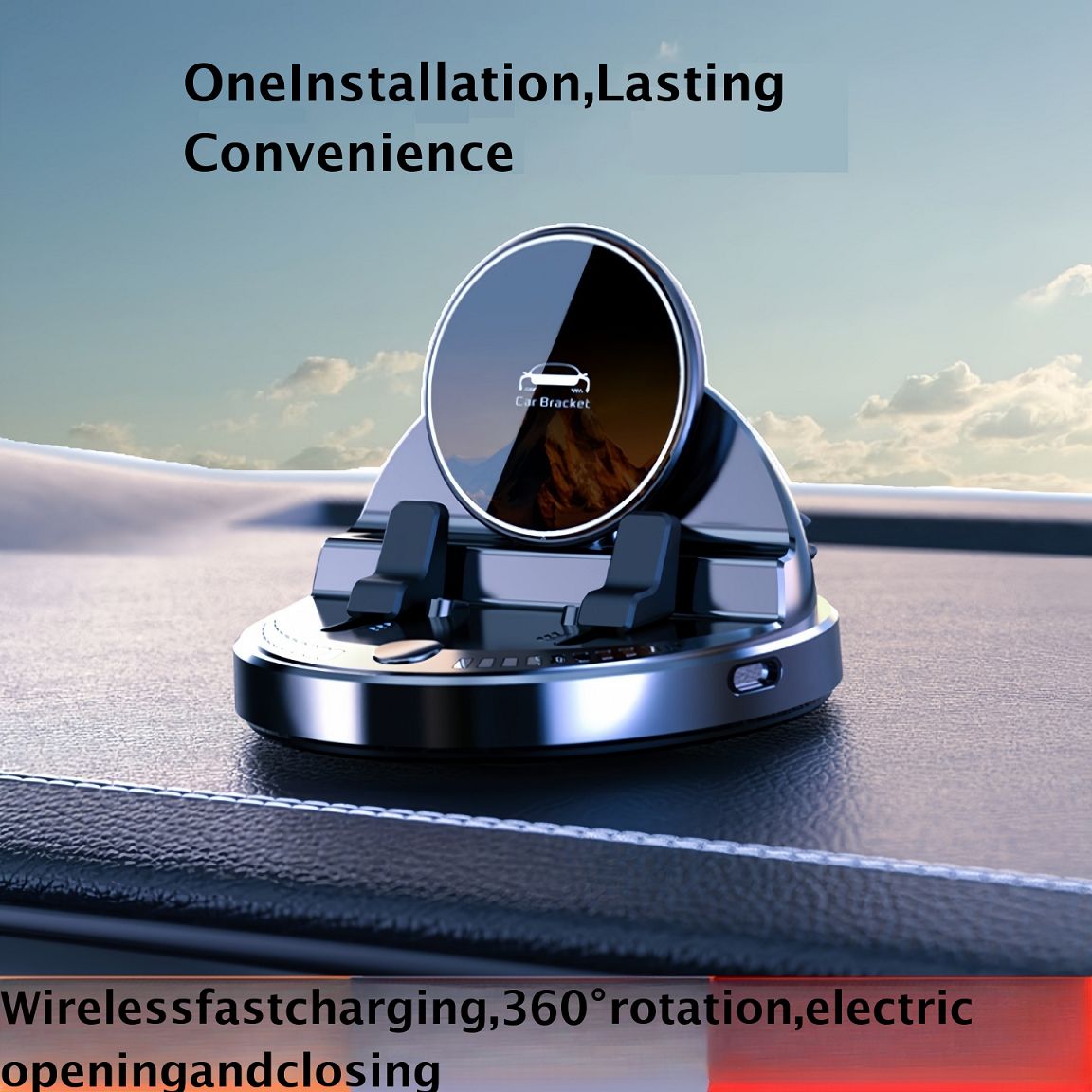 New Car Phone Holder Wireless Fast Charger Anti-Shake Car Navigation Special for Dashboard & Center Console
