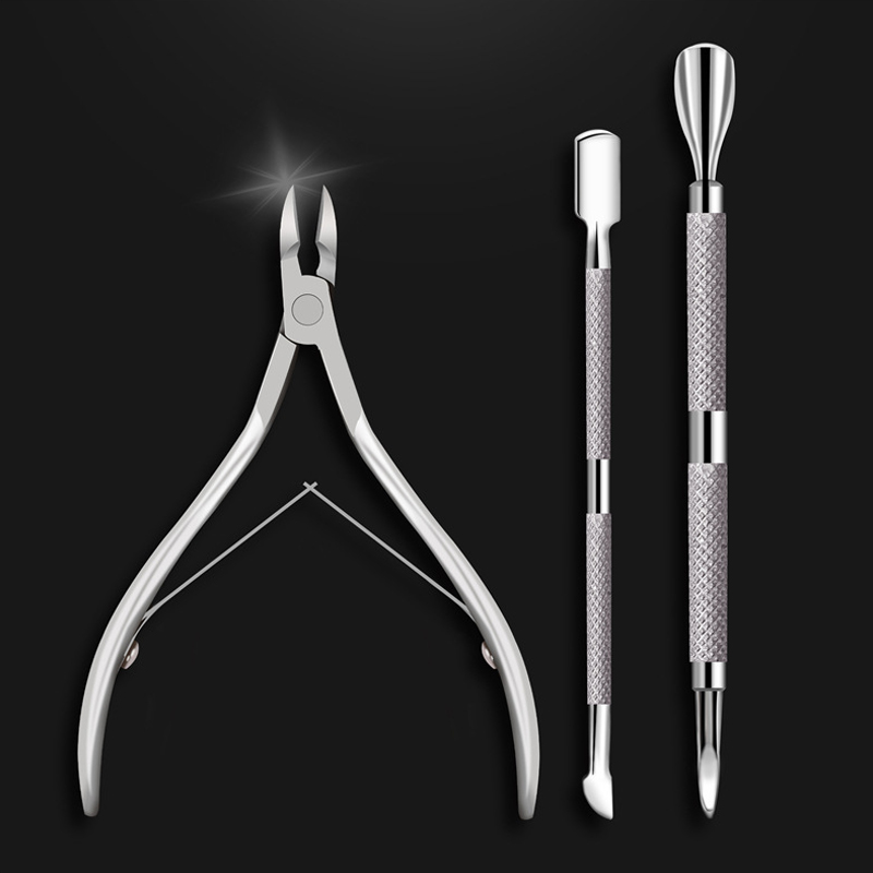 CP010 Three-Piece Nail Exfoliating Tool，Cuticle Trimmer 