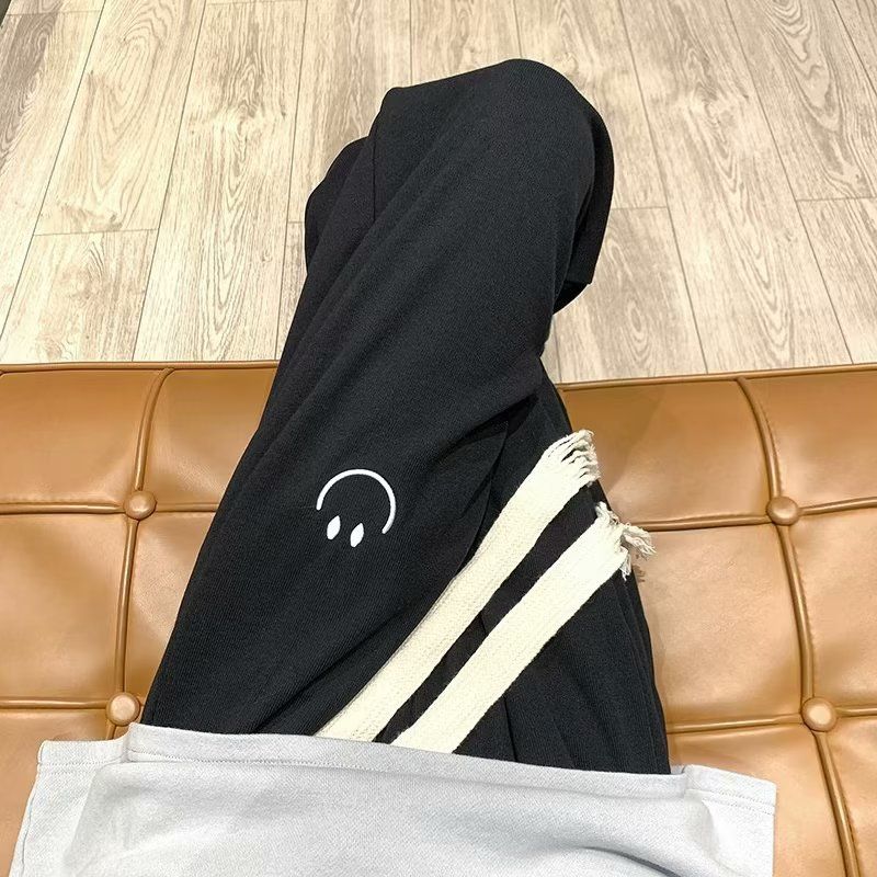 XWP T72 Men's Spring and Autumn Smiling Face Sports Pants Loose Straight Leg Casual Pants
