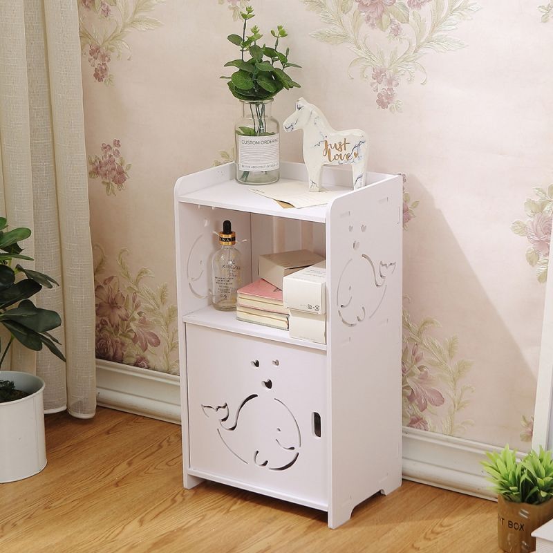 Mini Home bedside table, European style simple bed cabinet, bedroom bedside storage cabinet, home storage cabinet Corner Cabinet Mini cabinet