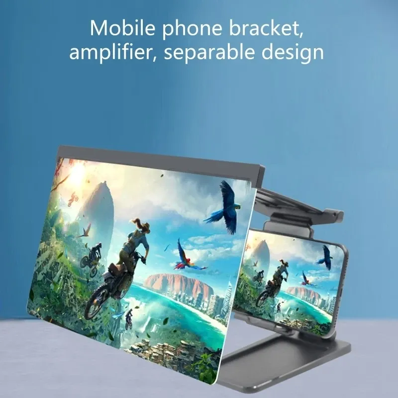 AUNONT L20 Mobile Phone Amplifier Smartphone Projector Screen Stand 3D Magnifier Loudspeaker Bracket Holder