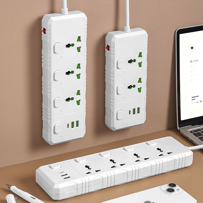 UK Standard USB Power Strip with PD Fast Charging Port Multi-Functional Extension Cord Socket