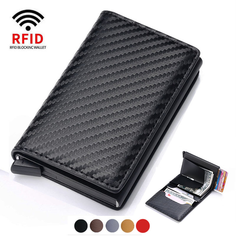 C1804H1 ID Credit Bank Card Holder Wallet Luxury Brand Men Anti Rfid Blocking Protected Magic Leather Slim Mini Small Money Wallets Case