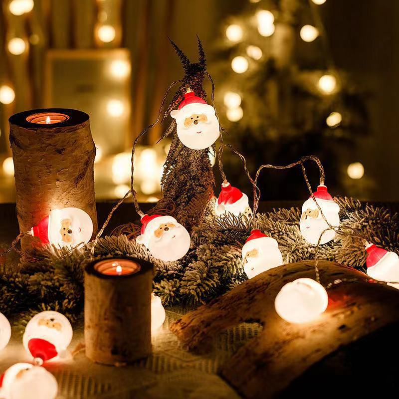 Led Christmas lights snowman lights string room holiday decoration Santa Claus lights string snowflake wishing bottle lights
