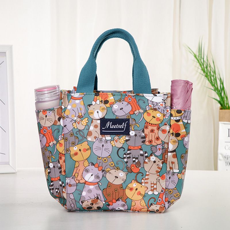 Office workers go out with rice lunch box bag thermal bento bag fashion tote bag canvas hand carrying mommy bag