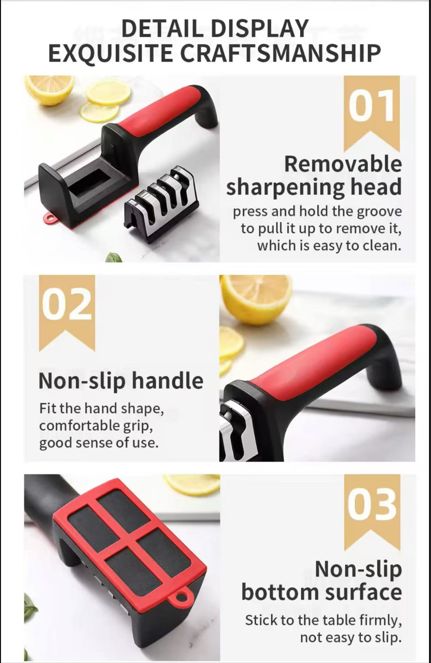 Knife Sharpeners 4 Stages Professional Kitchen Sharpening Stone Grinder Knives Kitchen Knife AccessoriesKnif