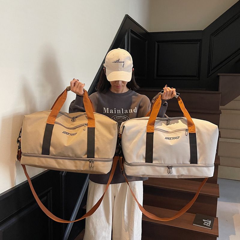 New yoga fitness bag, short-distance business trip large-capacity luggage storage bag, waterproof independent shoe compartment travel bag