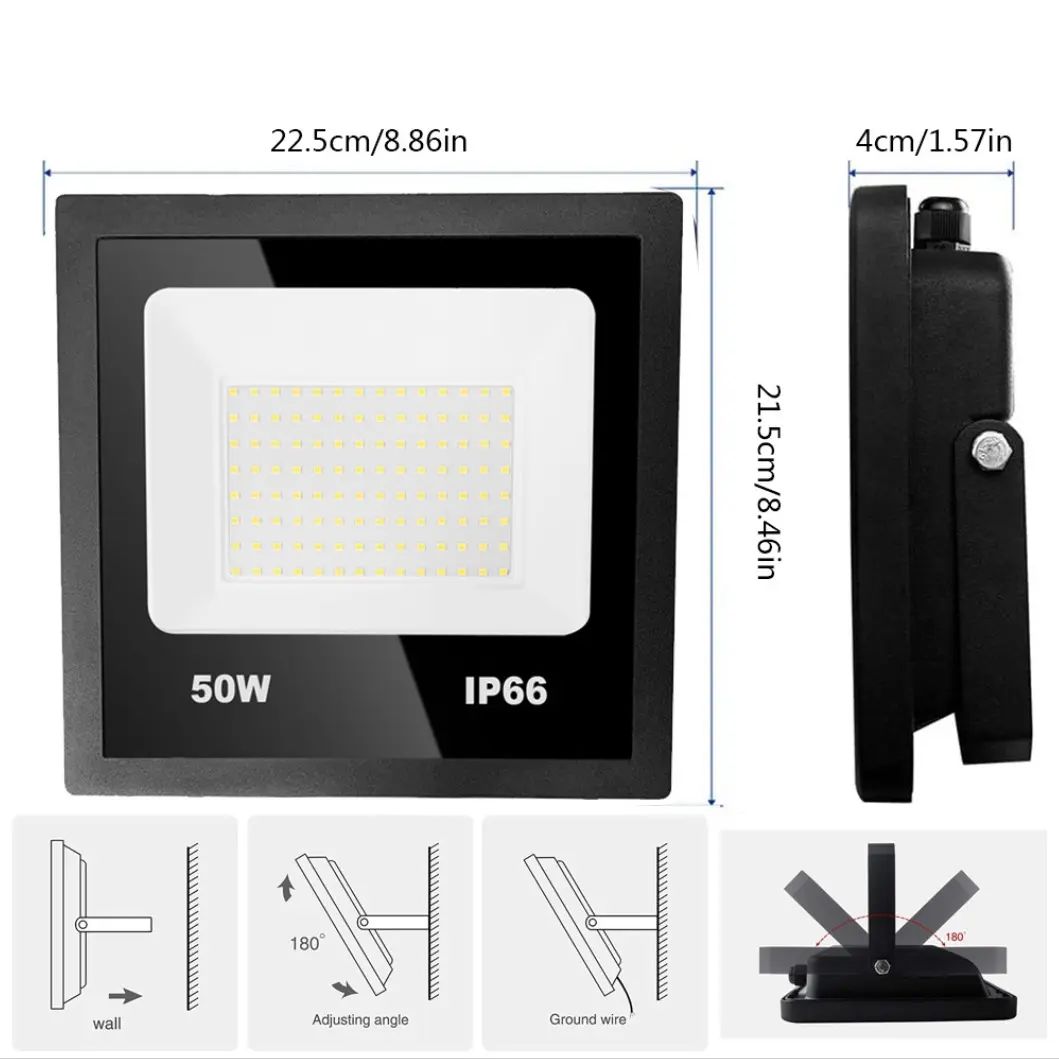 AUNONT LED Security Lights Garden Yard Garage LED Floodlight Remote APP Timer Group Dimmable Waterproof Smart LED Flood Lights Outdoor