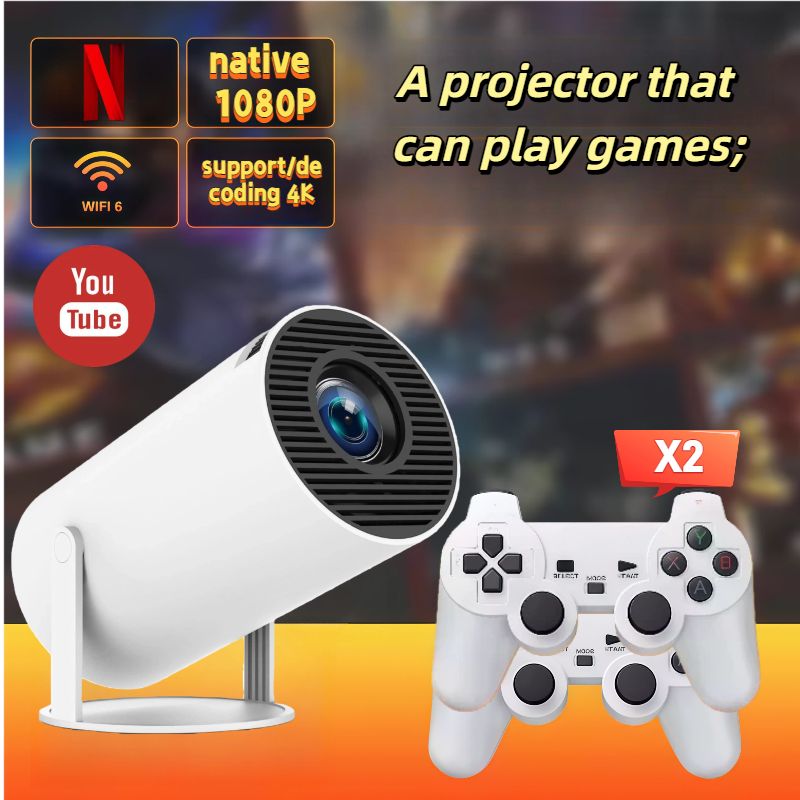 HY300 Smart Projector UHD Portable Mini WiFi Bluetooth Android Connectable to Mobile Phone 4k BACga