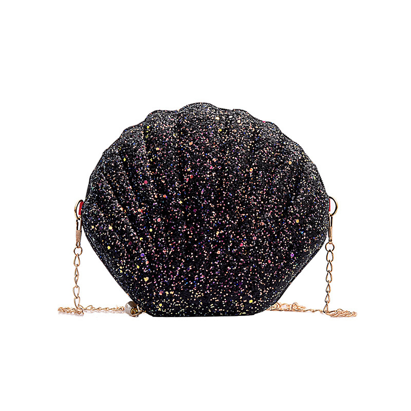 Shoulder bag CRRshop free shipping hot sale female new fashion trend shiny crystal shell cross-body mini bag Korean version fairy fashion versatile shoulder bag women Chain messenger bags