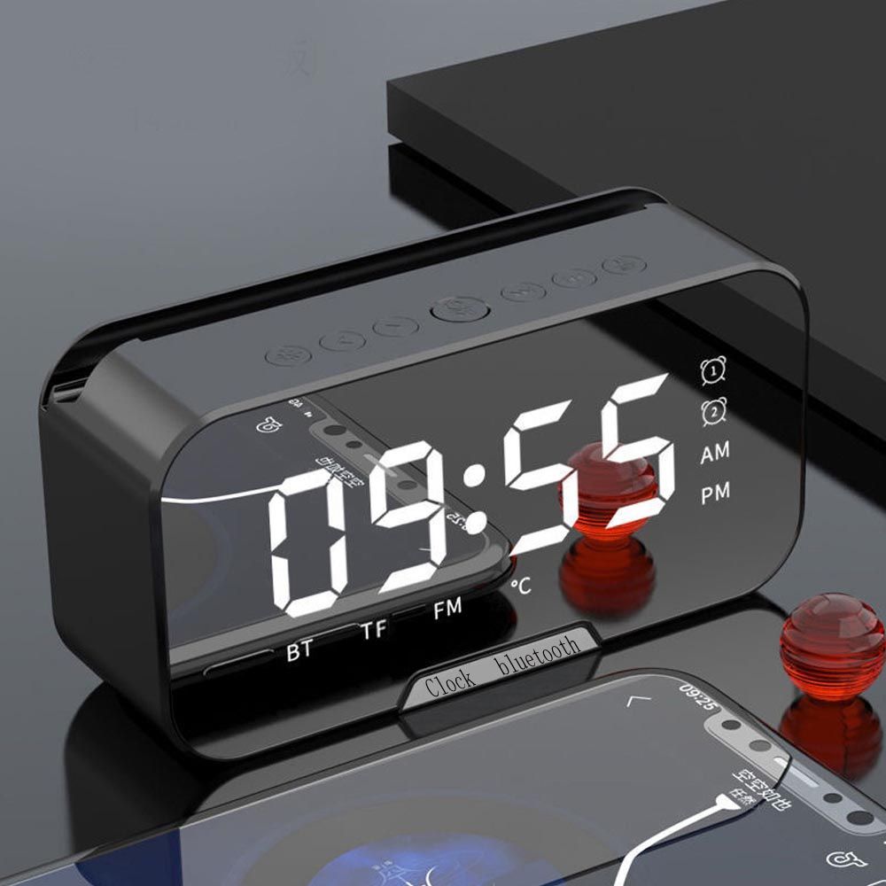 Digital  Alarm Clock Wireless Bluetooth 5.0 Speaker FM Radio