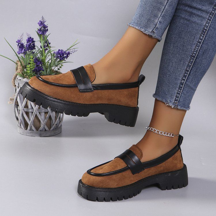 Large size loafer shoes 2024 new single shoe leopard print British style fashion shoes temperament 100 suede women's shoes 099