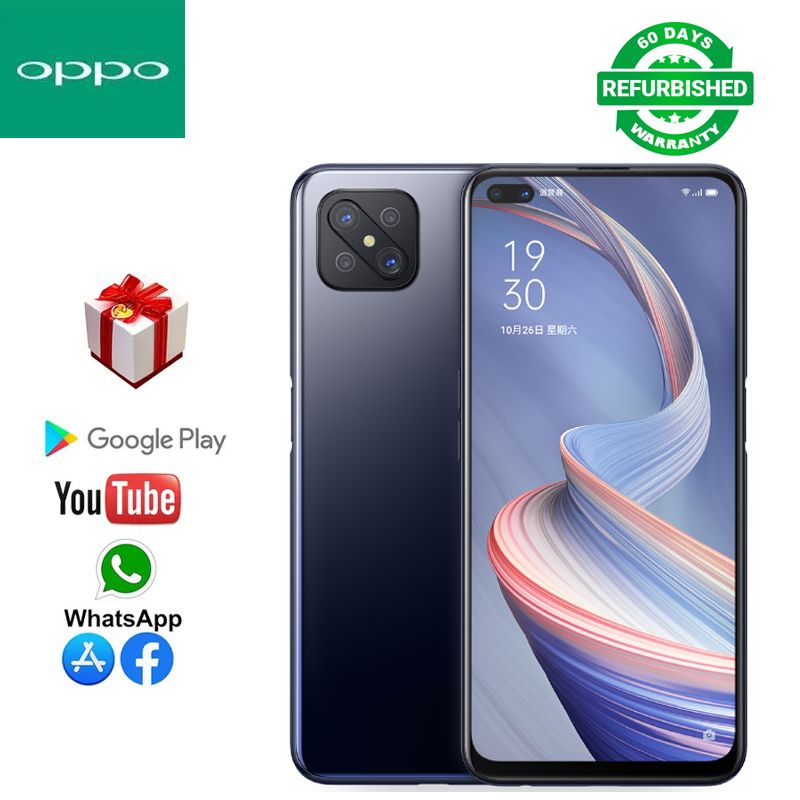 Refurbished oppo a92s 5g network smartphone 8GB/6GB+128GB 6.57 inch six camera 48MP+16MP dual sim 4G/5G mobile phone macro photography 4000mAh face recognition