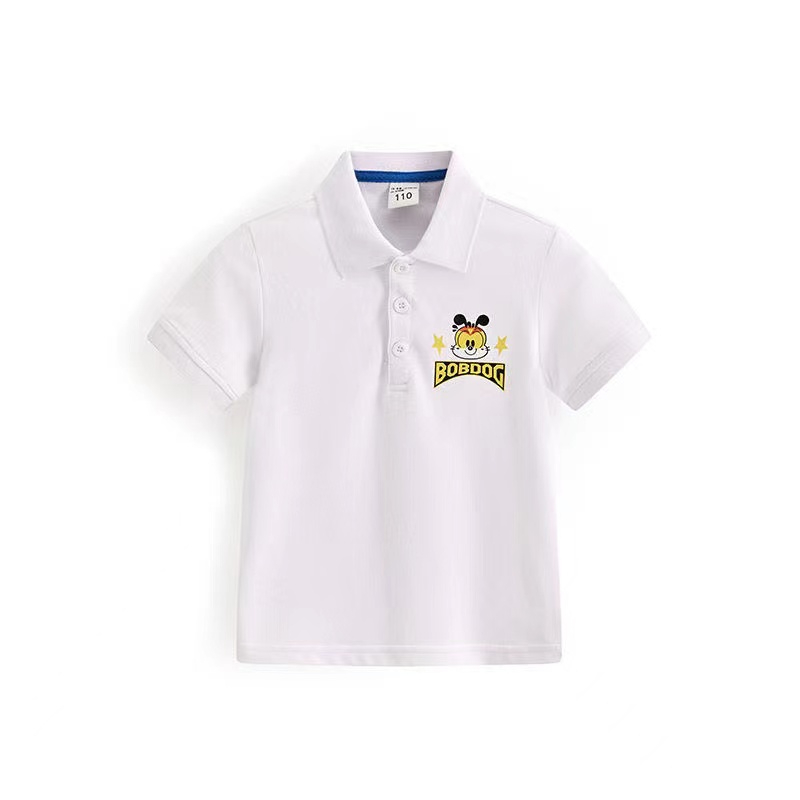 0—6# Boys Cartoon Print Polo Shirt