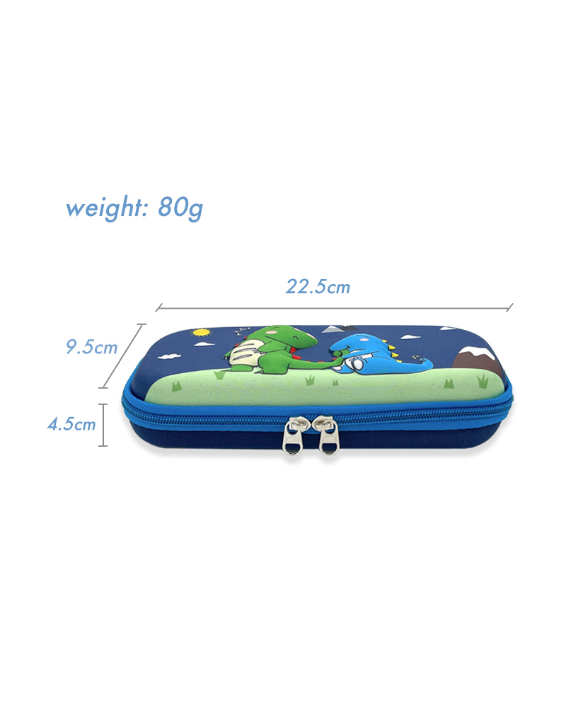 3D Embossed Pencil Box for Kids, Teens, Pencil Case for Boys, Girls, Students, Dinosaur Design, Anti-Shock, Multi Compartments, Large Capacity, School Supply, Stationery