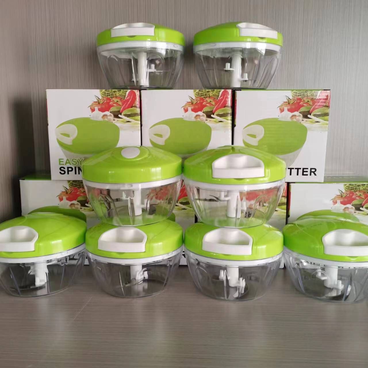 Pull Cord Manual Food Chopper, Mini Hand-Powered Vegetable Cutter, Garlic Mincer & Meat Grinder, Compact Kitchen Tool for Onions, Nuts, and Baby Food

