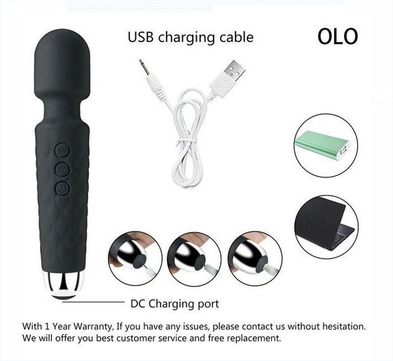 Genetic Abjustable Speed Vibrator G Spot Clitoris Stimulator Vibrator - Black