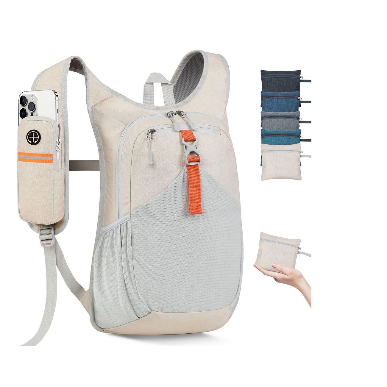 Outdoor Foldable Backpack Portable Cycling Bag Ultra Light Casual Sports Bag Unisex Travel Hiking Bag Foldable Daypack for Men Women
