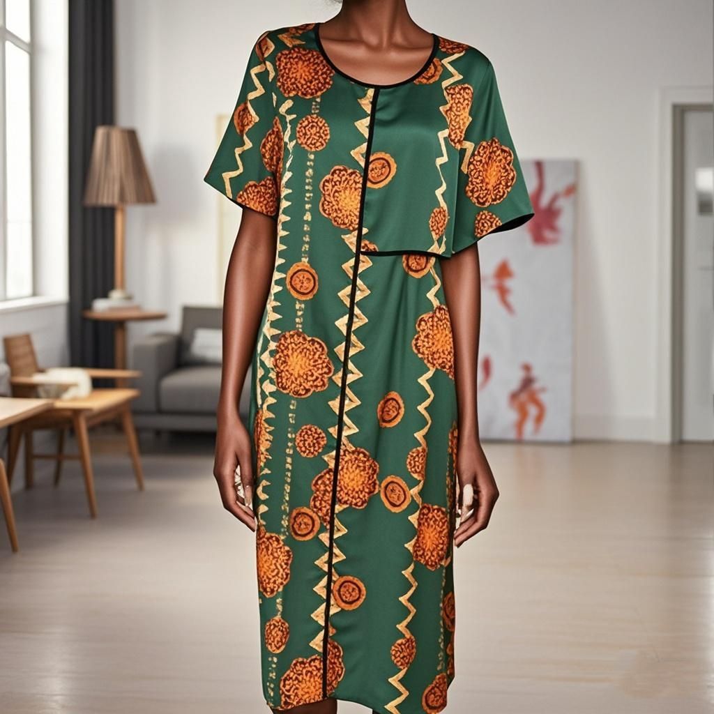 92% Silk Women Dress- Custom Digital Printing Women Dress
