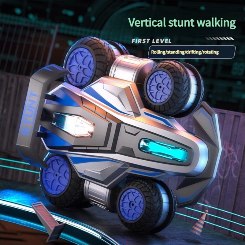 Drift remote control car children's toy car four-wheel drive car light stunt sideways rolling rotation high-speed shatter-resistant toys
