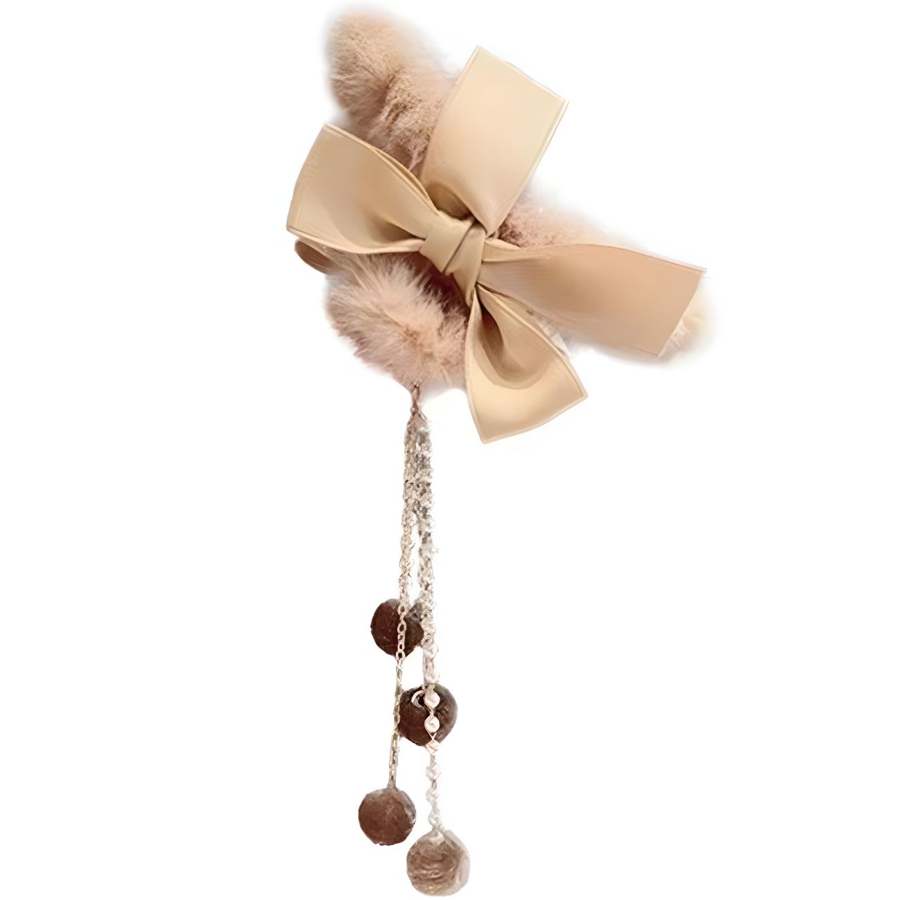 Plush bow tassel hair clips back of the head grab clip female hair card large 2025 new shark clip headwear
