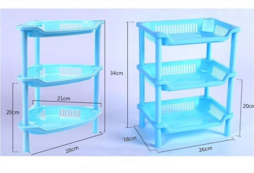 Square shape, Triangle storage rack CRRSHOP home daily supplies, kitchen storage, plastic storage rack, floor standing bathroom storage rack