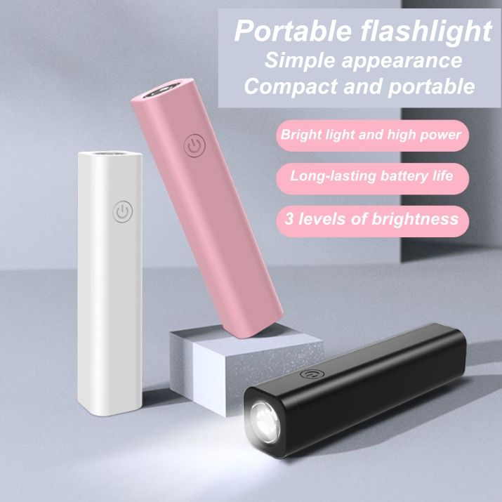 emergency use promotional gift flash flashlight mini led black pocket lamp rechargeable flashlight